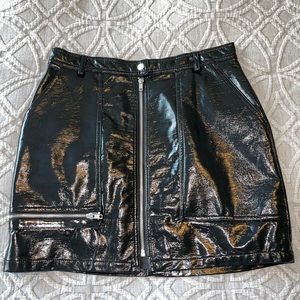 WOMANS SILENCE + NOISE LATEX SKIRT